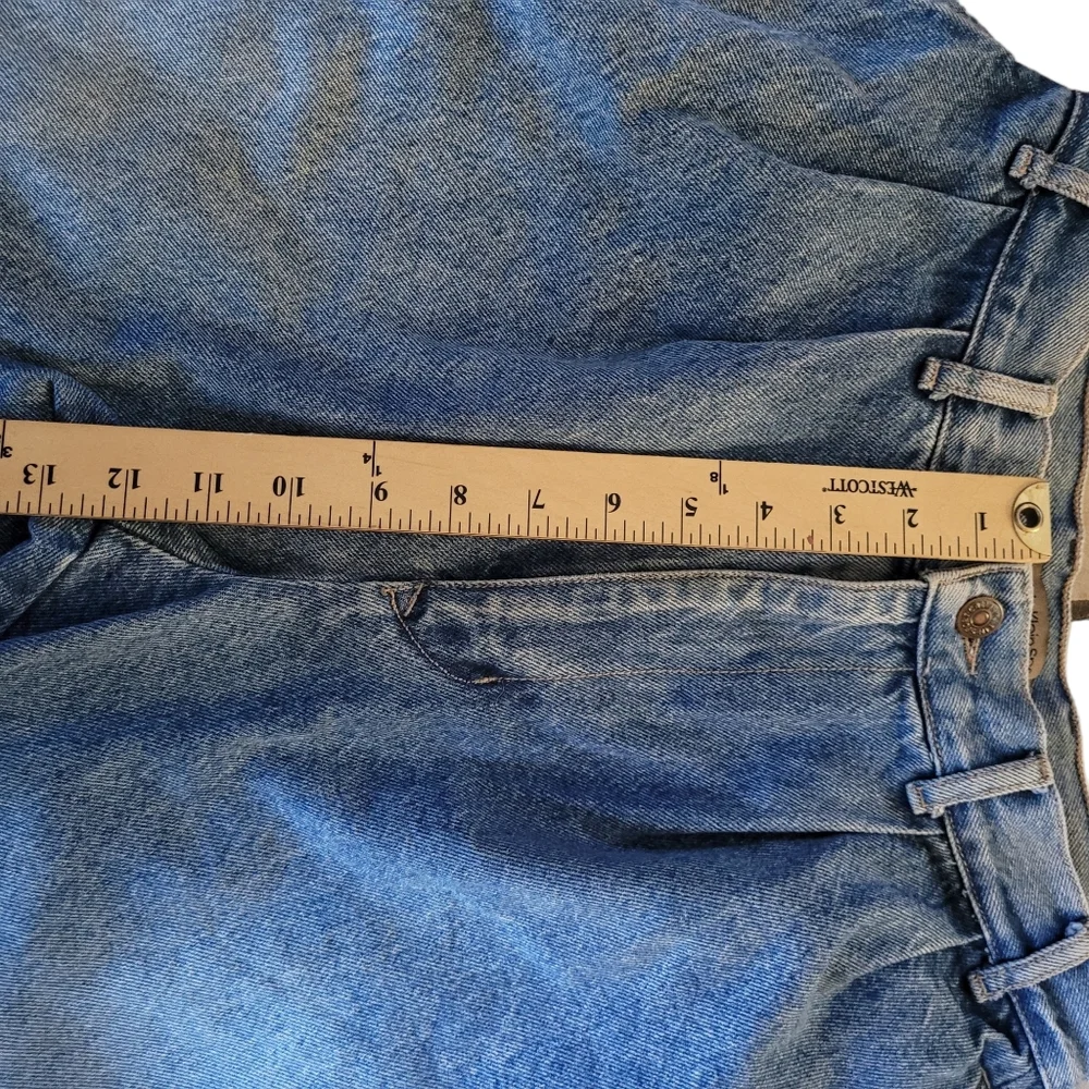 80s Calvin Klein Jeans Mens 31 Blue Denim Straight Leg Pleated 80s USA Made - Picture 8 of 13